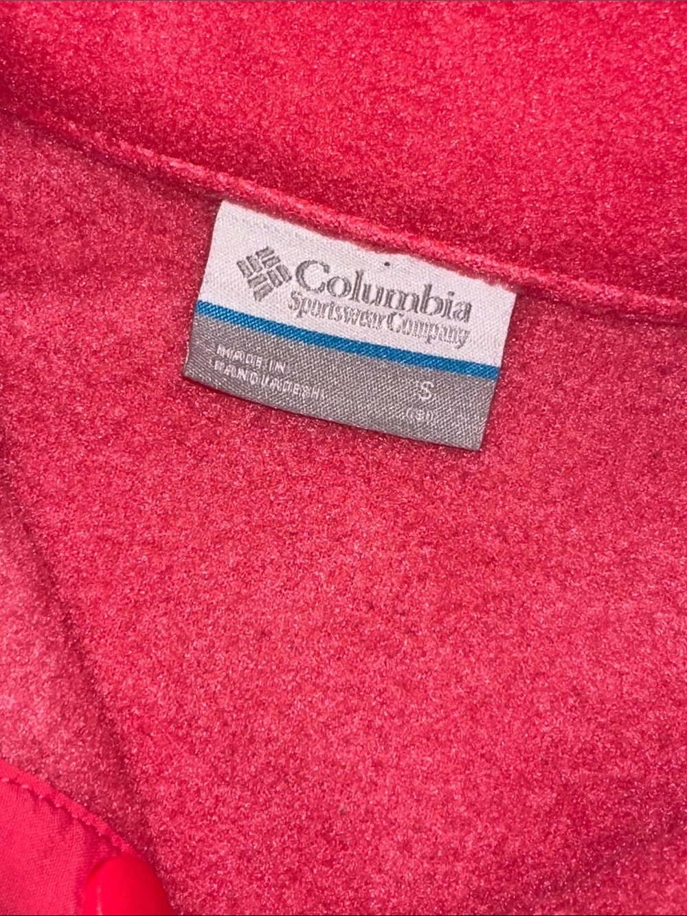 Columbia Fleece Sweater Jacket Pullover Pink Two Tone Youth Girls Size 8 Small